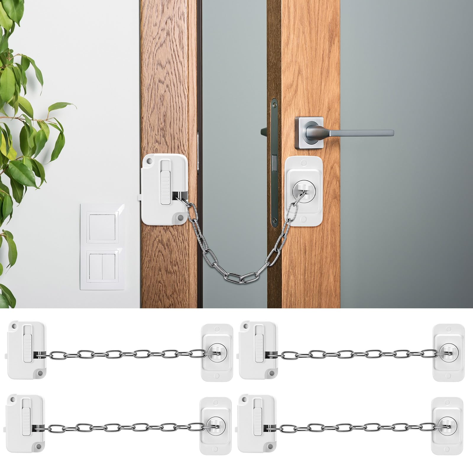 Otoolling 4 Pack Heavy Refrigerator Locks for Adults, Adjustable Cabinets Safety Locks for Fridge File Drawer Dishwasher T...