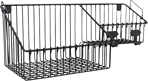 Miniatura 5 de Spectrum Finley™ - Contenedor de almacenamiento doble de pared con estación de gancho para almacenamiento y organización de entrada