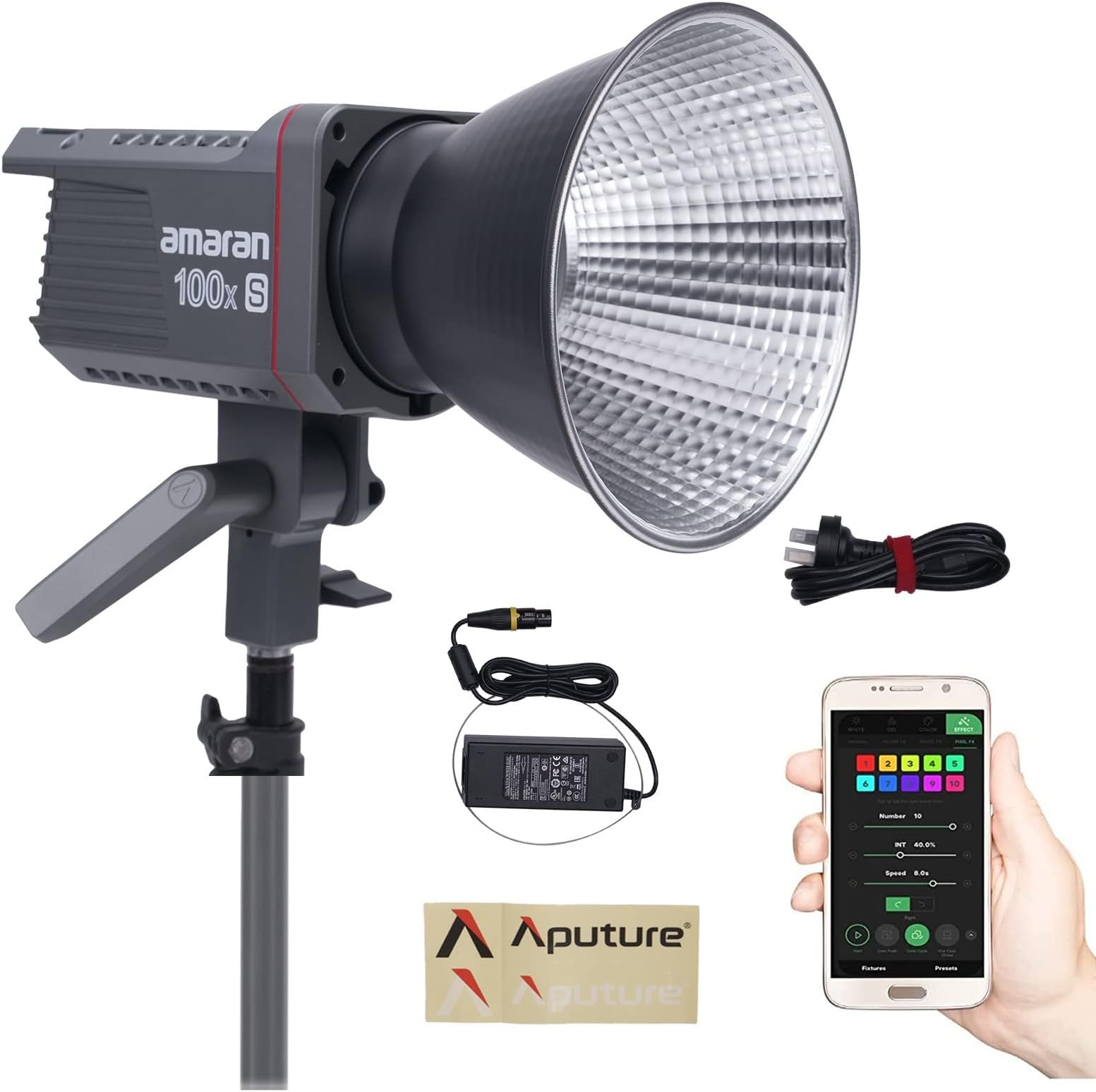 Aputure MT Pro Mini Tube Light with Full Colour Output, 2,000-10,000K Light Stick with 36 RGB WW Pixel LEDs, Supports DMX, Effects, Sidus Link App for Photography & Videography