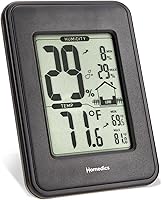HoMedics HM100 Indoor Hygrometer & Thermometer - Easy-Read Humidity Monitor for Home Air Comfort, F/C Display, Battery-Operated
