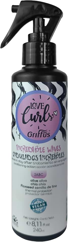 Griffus Leave-In Ondas Incríveis Amo Cachos Cosméticos 240 Ml