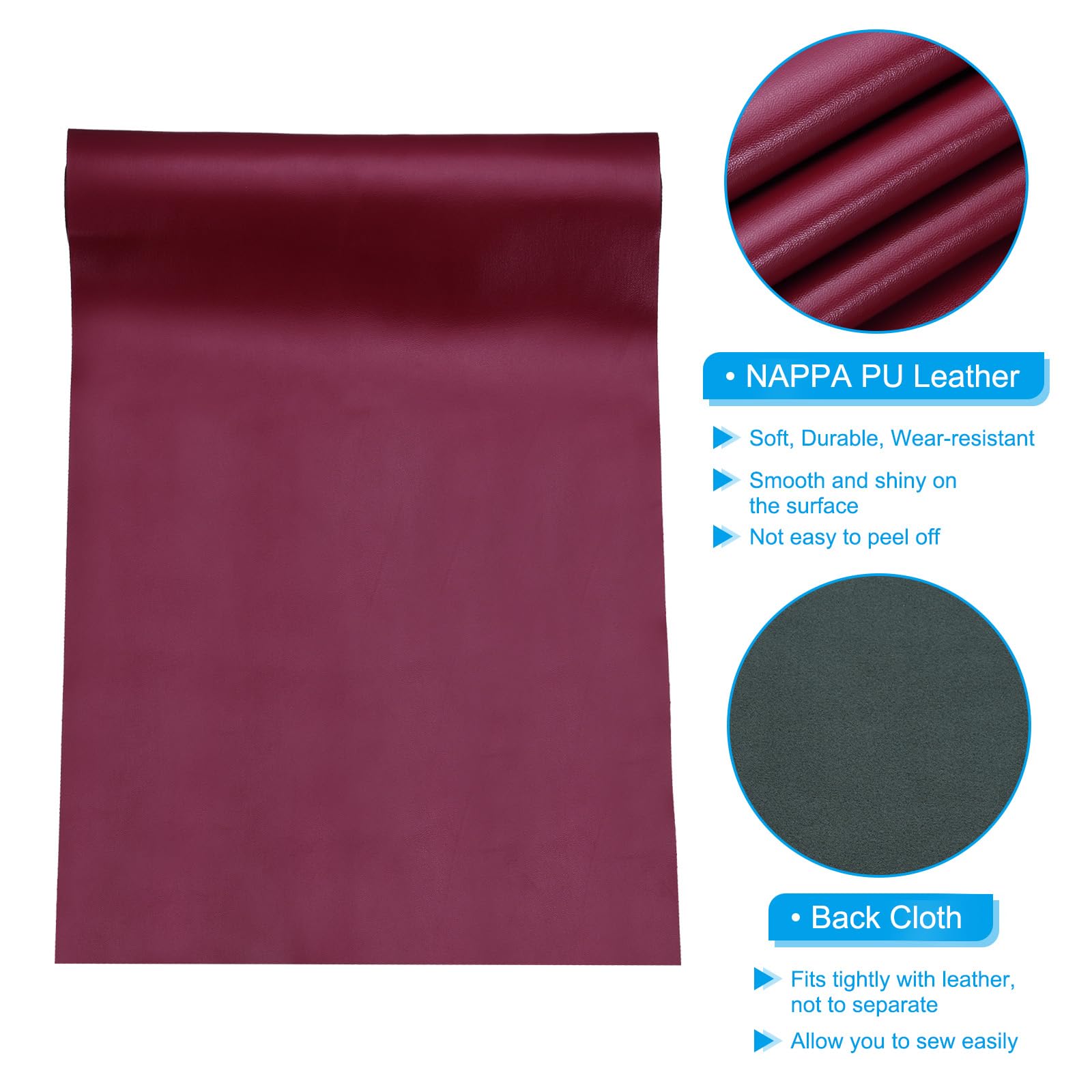 PATIKIL 29x17x0.03 Inch PU Leather Sheets - Image 3