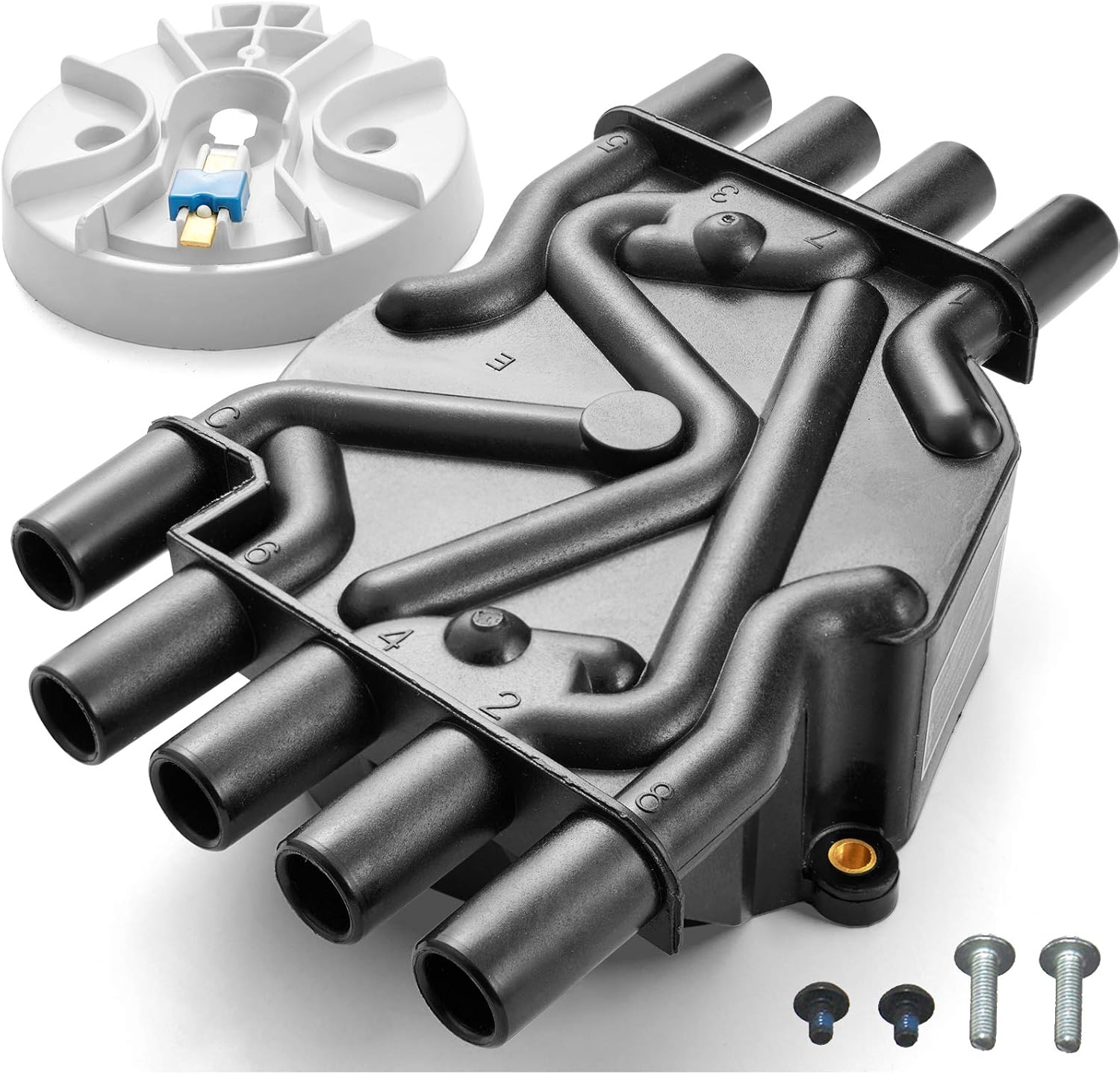 Ignition Distributor Cap Rotor Screws Kit V8 Terminals for Chevy GMC Isuzu 5.0L 5.7L Reference Number DR474 DR331