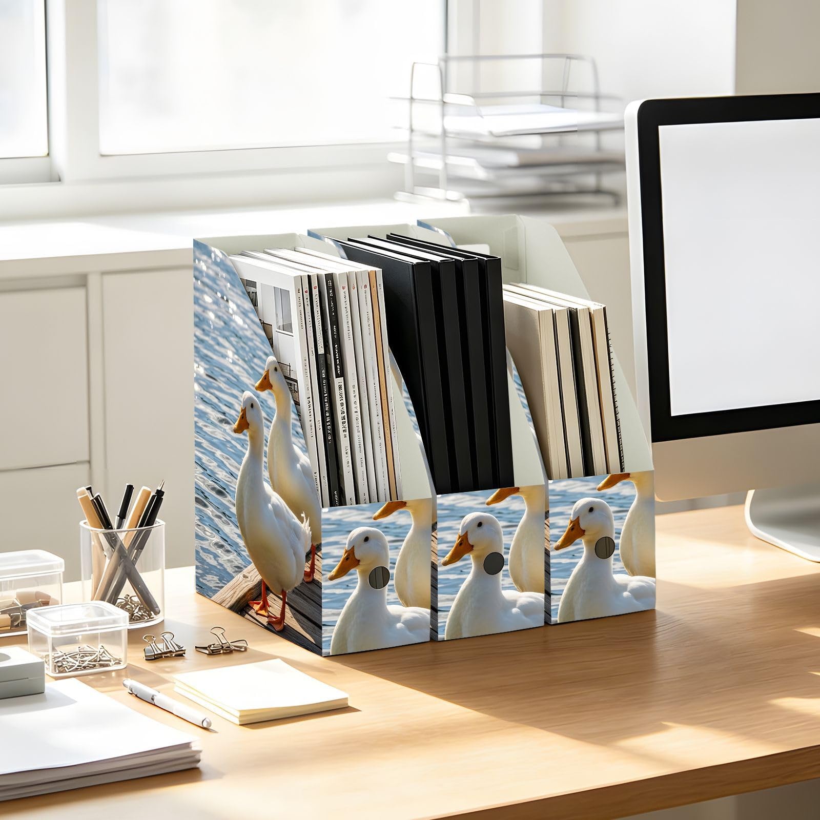 Funny Duck - Organizador de carpetas de archivos blanco para usuarios de