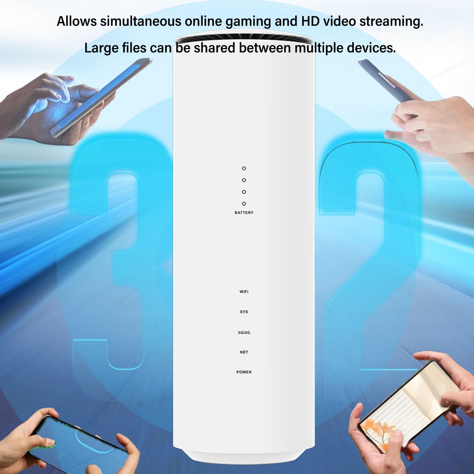 WiFi 6 Dual Band, 8 Antenne Ad Alto Guadagno, Router Scheda SIM CPE 5G, 1201 Mbps, 574 Mbps, per Casa, Ufficio, Viaggi in (Spina europea)