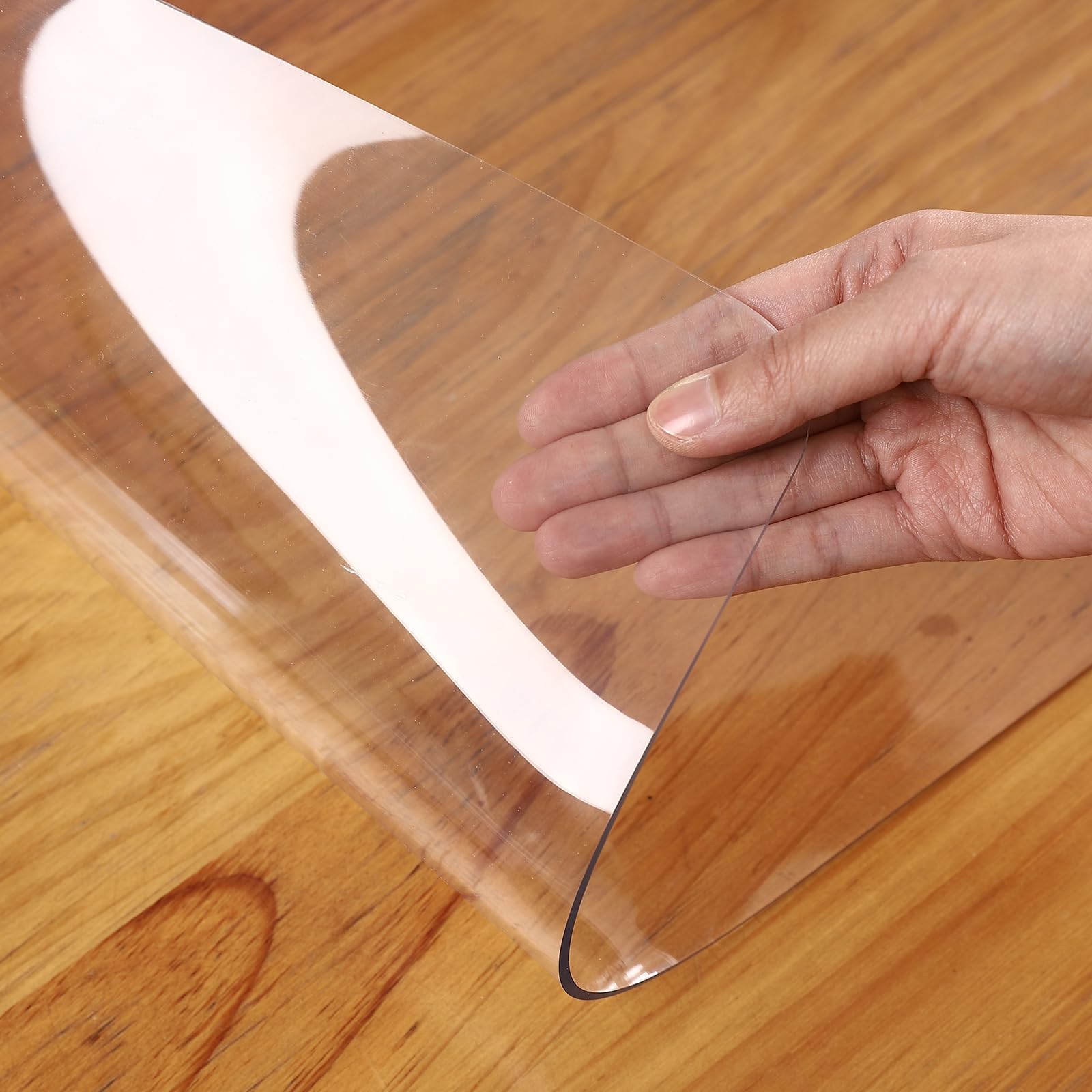 テーブルクロス 透明 75x150cm 厚さ2mm 透明PVCテーブルクロス 長方形テーブルマット 無臭 汚れ防止 耐摩耗性 防塵 耐熱 撥水加工 お手入れ簡単 カスタムサイズもご用意