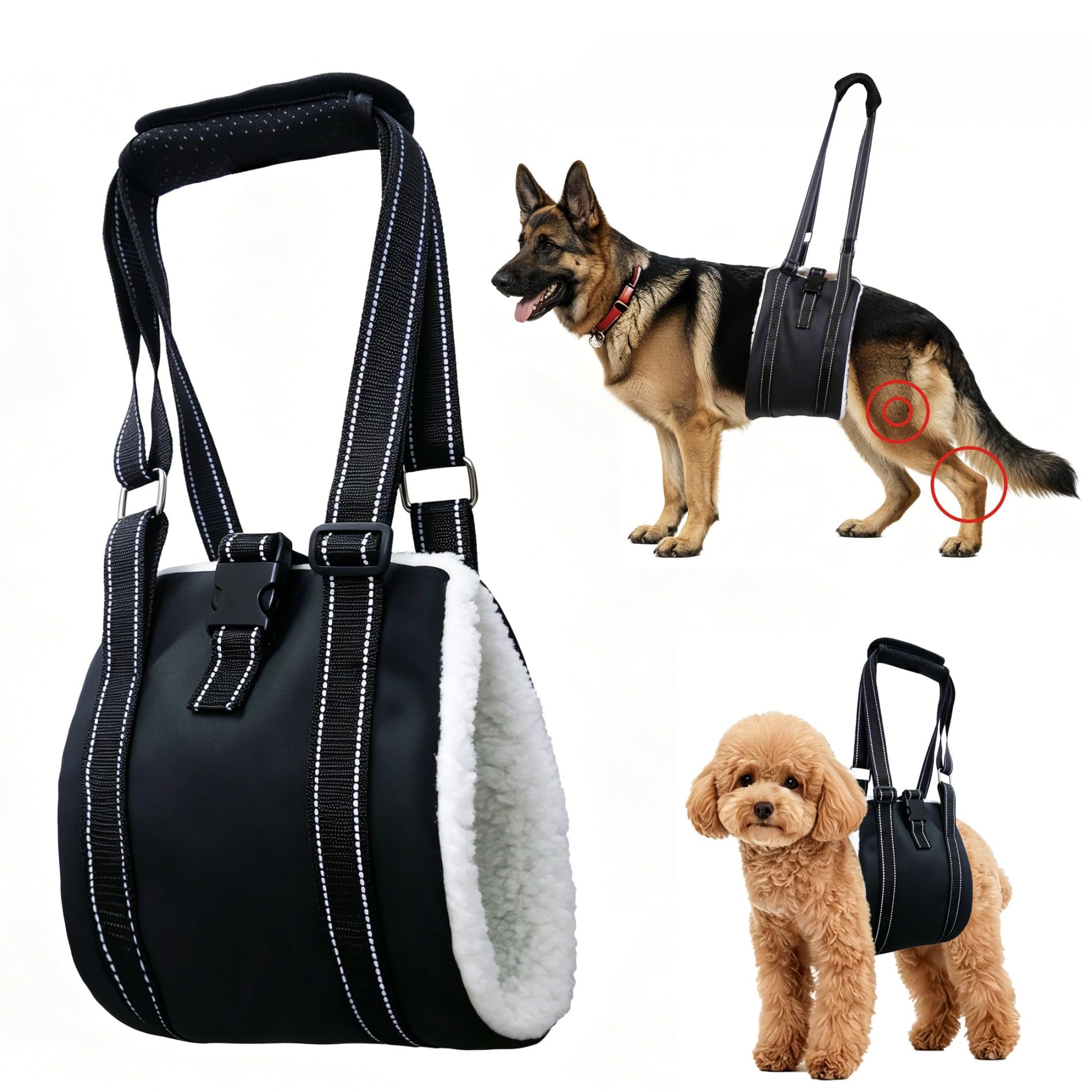 Photo 1 of Dog Harness for hind Legs and hind Body, Hip Support Harness, Rear Leg Assist for Senior Dogs (Mdium) for 24-45lbs
