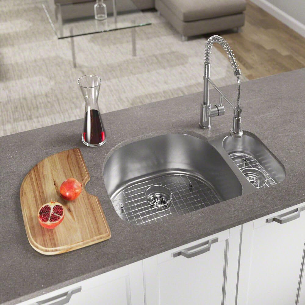 Lіmіtеd Dіѕсоunt MR Direct 3221L-16-ENS Stainless Steel Undermount 31-3/4 in. Double Bowl Kitchen Sink with Additional Accessories, 16 Gauge 60% оƒƒ Dіѕсоunt MR Direct 3221L-16-ENS Stainless Steel Undermount 31-3/4 in. Double Bowl Kitchen Sink with Additional Accessories, 16 Gauge