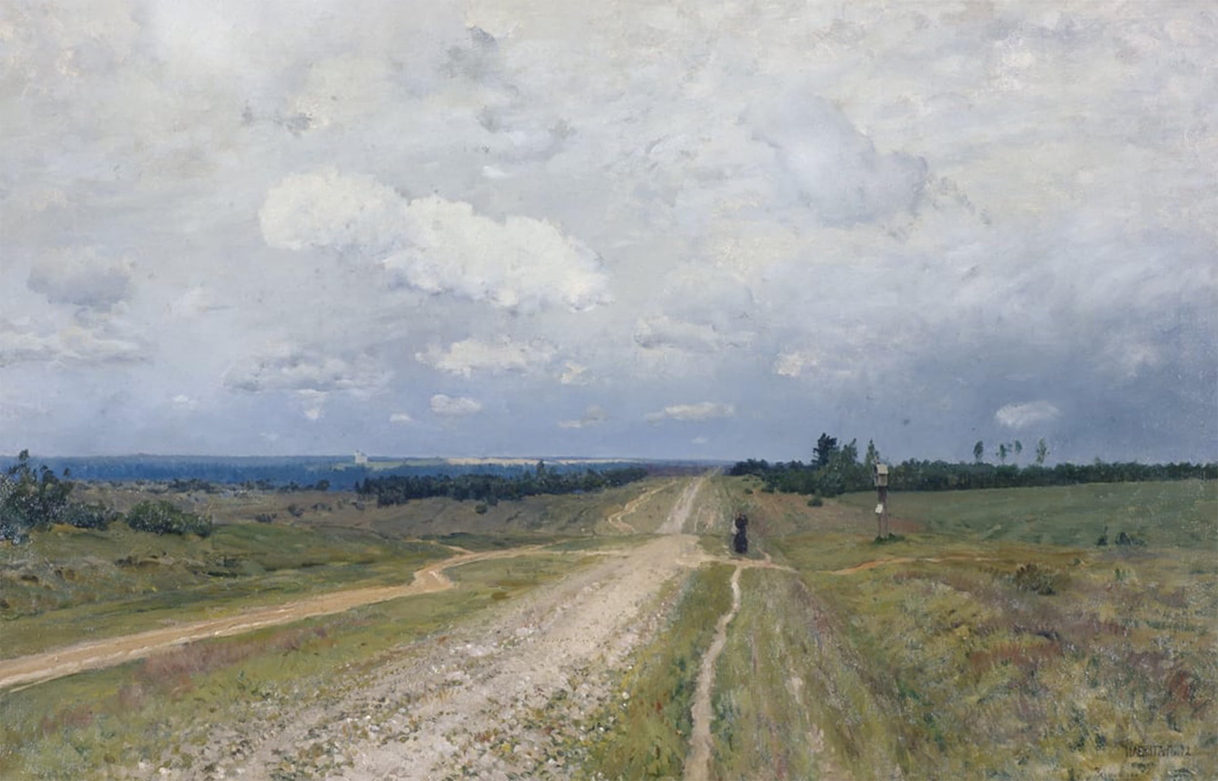 ARTXLXXBN Famous Painting Art Wall Decor Abstract Art Picture the Vladimirka Road by Isaak Ilyich Levitan Animal Pictures for Home Decor 60x90cm
