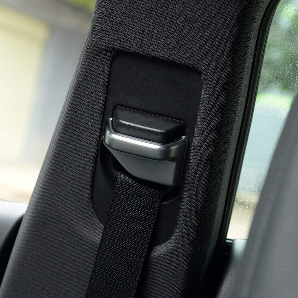 ABS Plastic Car Seat Belt Cover Trim for Mercedes Benz CLA W117 GLA B Class 2014-2018 matte silver