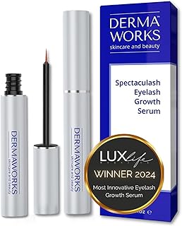 AWARD-WINNING LASH SERUM - SPECTACULASH Eyelash Serum for Growth and Thickness - Rapid Lash Eyelash Growth - Advanced Peptide Formula - Grow Longer, Fuller, Natural Lashes in 60 DAYS - by DERMAWORKS