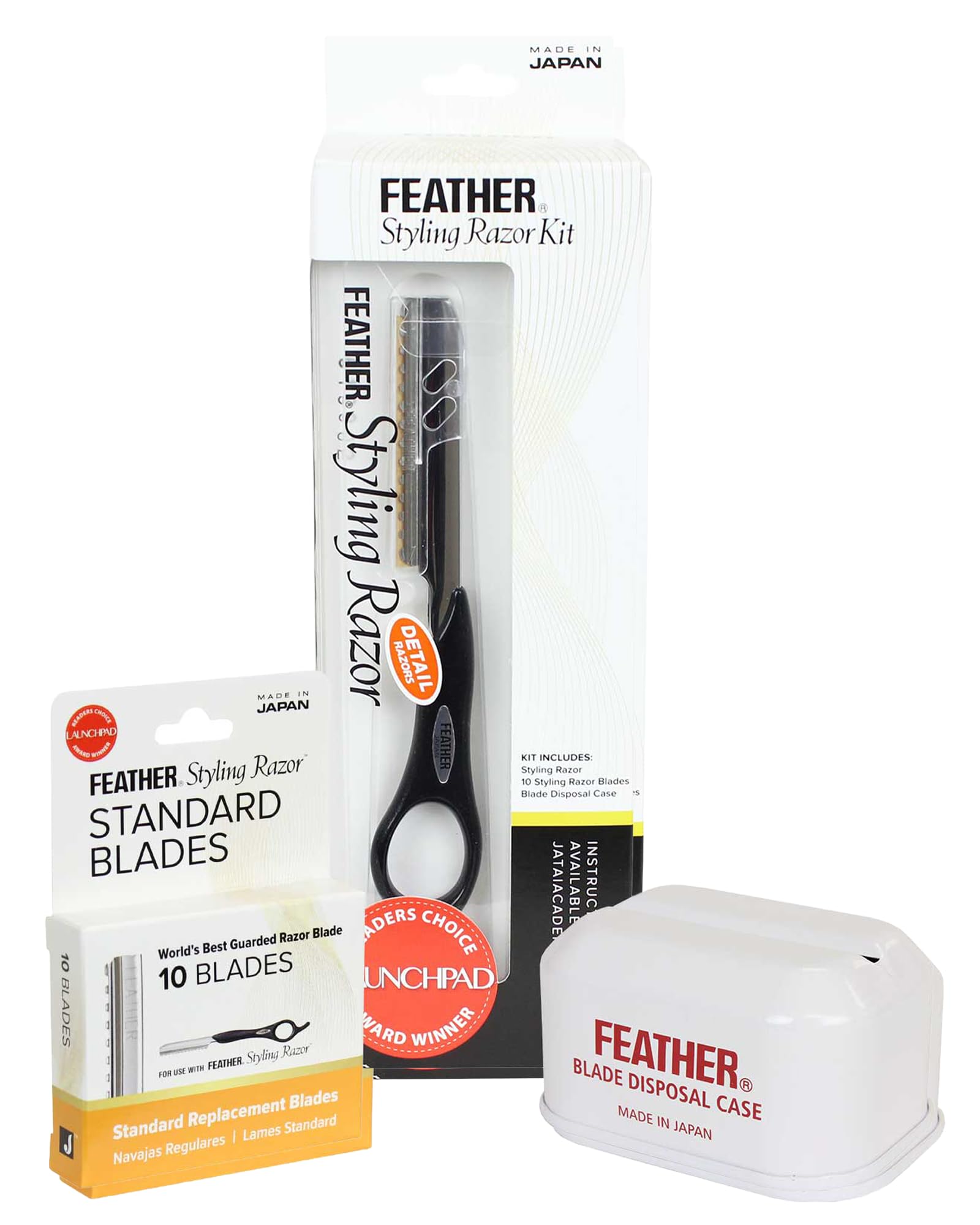 Amazon.com: Feather - Detail Razor Standard Kit – Ergonomic 6 1/4