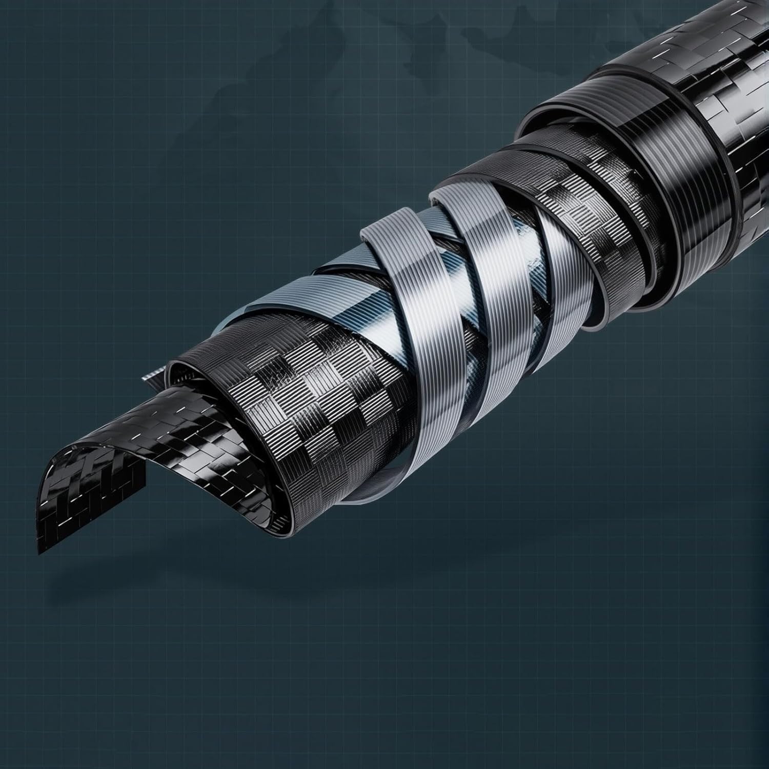 Canna da Pesca telescopica Portatile in Fibra di Carbonio da 2,7 m a 8,1 m, Adatta per Laghi, bacini Artificiali, fiumi e stagni(12.5w 19tone,3.0m)