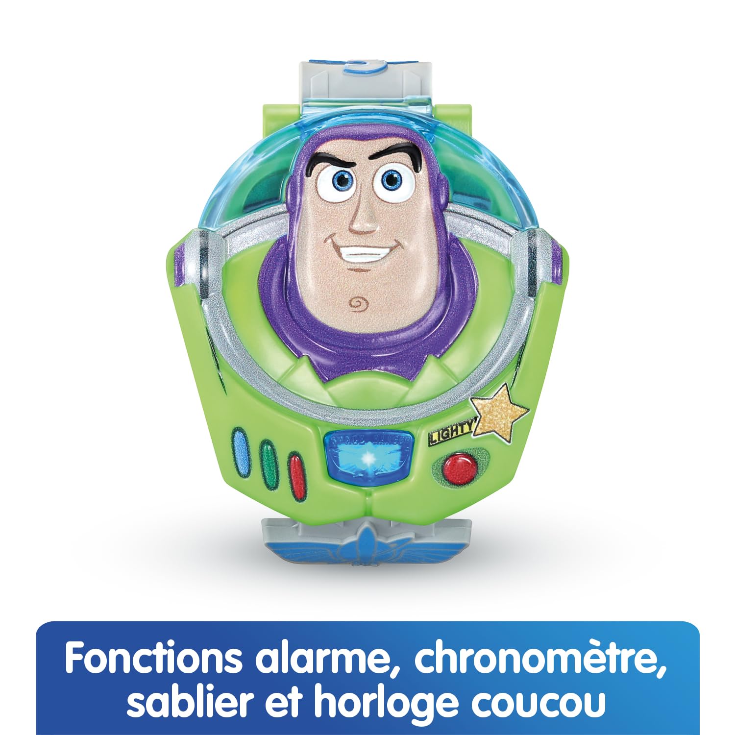 VTech - Toy Story 5, La Montre-Jeu Éducative de Buzz - Montre Toy Story avec Écran Animé, Bracelet Réglable, 10 Cadrans, 4 Jeux - Buzz l'Éclair Parlant - Cadeau Enfant Dès 3 Ans - Contenu en Français