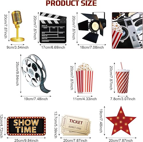 Miniatura 2 de Kit de decoración de fiesta VIP para fiesta nocturna de película, cubierta de puerta VIP de 2.6 x 15 pies, alfombra roja para pasarela, 1.94 ozm de