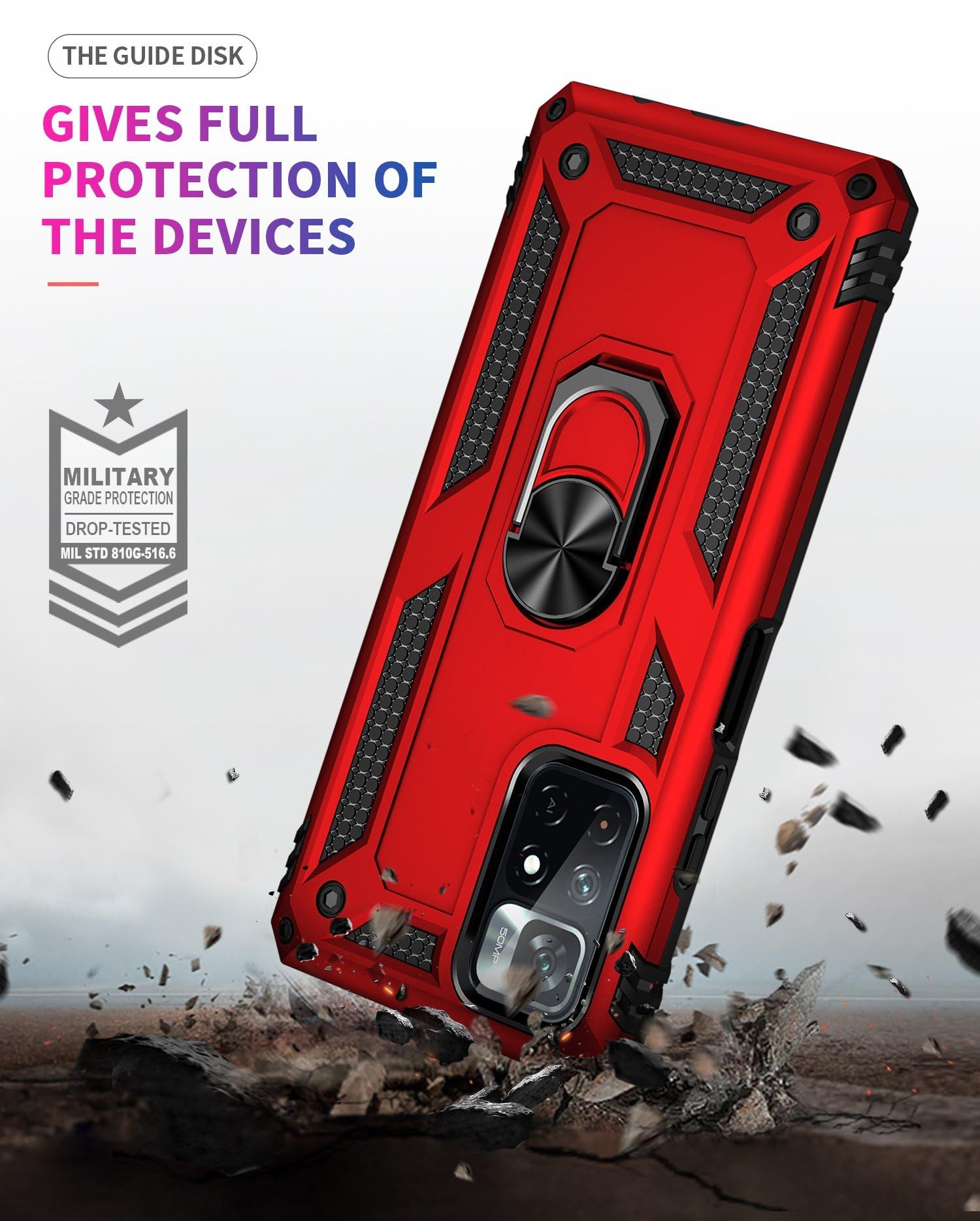 Cover TAUYN Per Xiaomi Redmi Note 11S/Note 11 4G | Custodia Antiurto 2 In 1 Con Anello Magnetico E Supporto