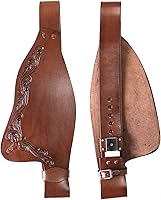 Vista 1 de CHALLENGER Horse Western Longhorn - Guardabarros de cuero marrón para adultos, 5225LB