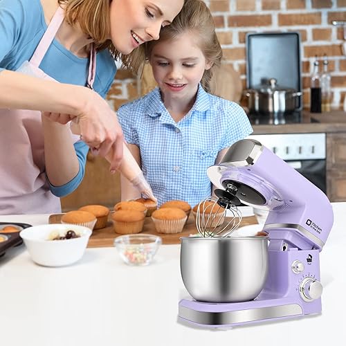 Miniatura 26 de Kitchen in the box Batidora de Pie, Batidora Eléctrica Pequeña de Alimentos de 3.2 Qt, Batidora de Cocina Ligera Portátil de 6 Velocidades para Uso