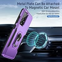 Vista 4 de Funda para Galaxy A52, Galaxy A52 5G, resistente, resistente, a prueba de golpes, funda protectora para Samsung Galaxy A52 4G/A52 5G (morado)