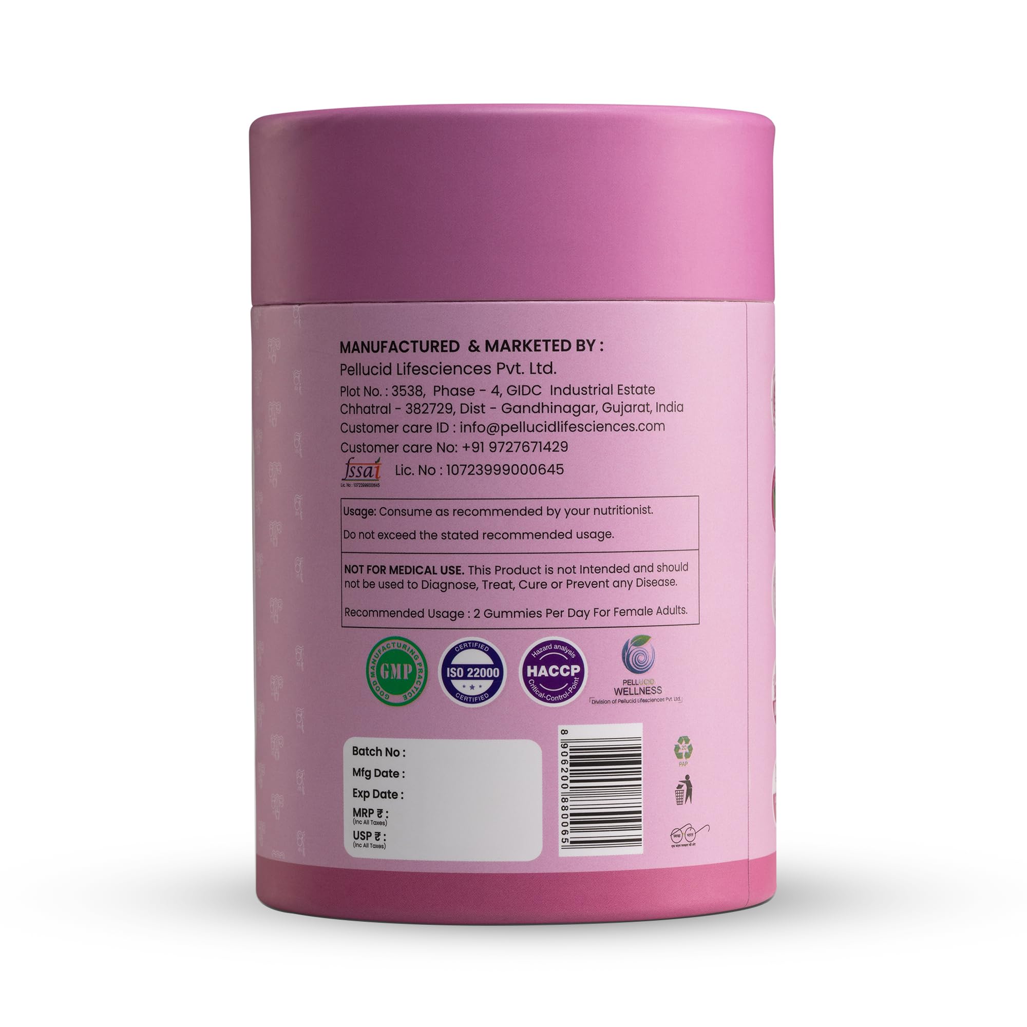 My Chew Probiotic PCOD Gummies,1 Billion CFU Clinically Proven, Inositol Supplement for Hormonal Balance & Fertility Support, With Myo-Inositol, D-Chiro Inositol, Folic Acid, B-Complex,30 Gummies — Amazon image 2