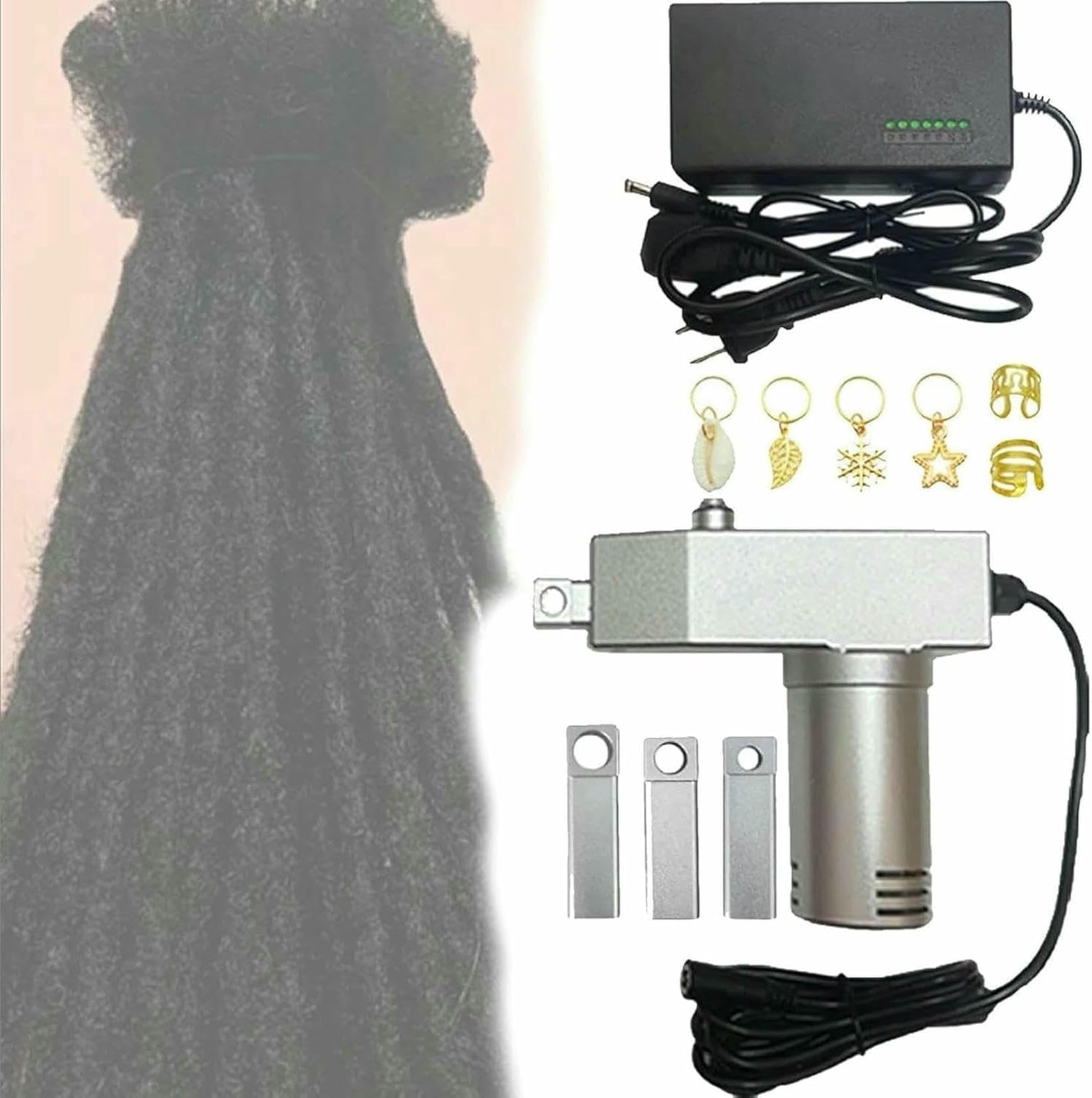 Instant Dreadlock Machine, Dreadlock Maker Machine z 3 głowicami, natychmiastowa maszyna do dredów z 20 automatycznymi igłami do szydełkowania