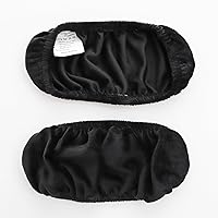 Vista 6 de FORCHEER Fundas para reposabrazos de silla de oficina, 2 piezas, de terciopelo, elásticas, color negro, para silla de juegos, computadora