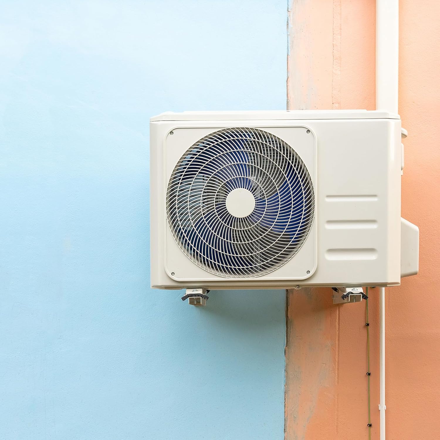 Mini Split Wall Mounting Bracket,Outdoor Wall Mounting Bracket,Wall Mounting AC Brackets,Adjustable Outdoor Heavy Duty Split Brackets for Ductless Splits Condenser Heat Pumps, White