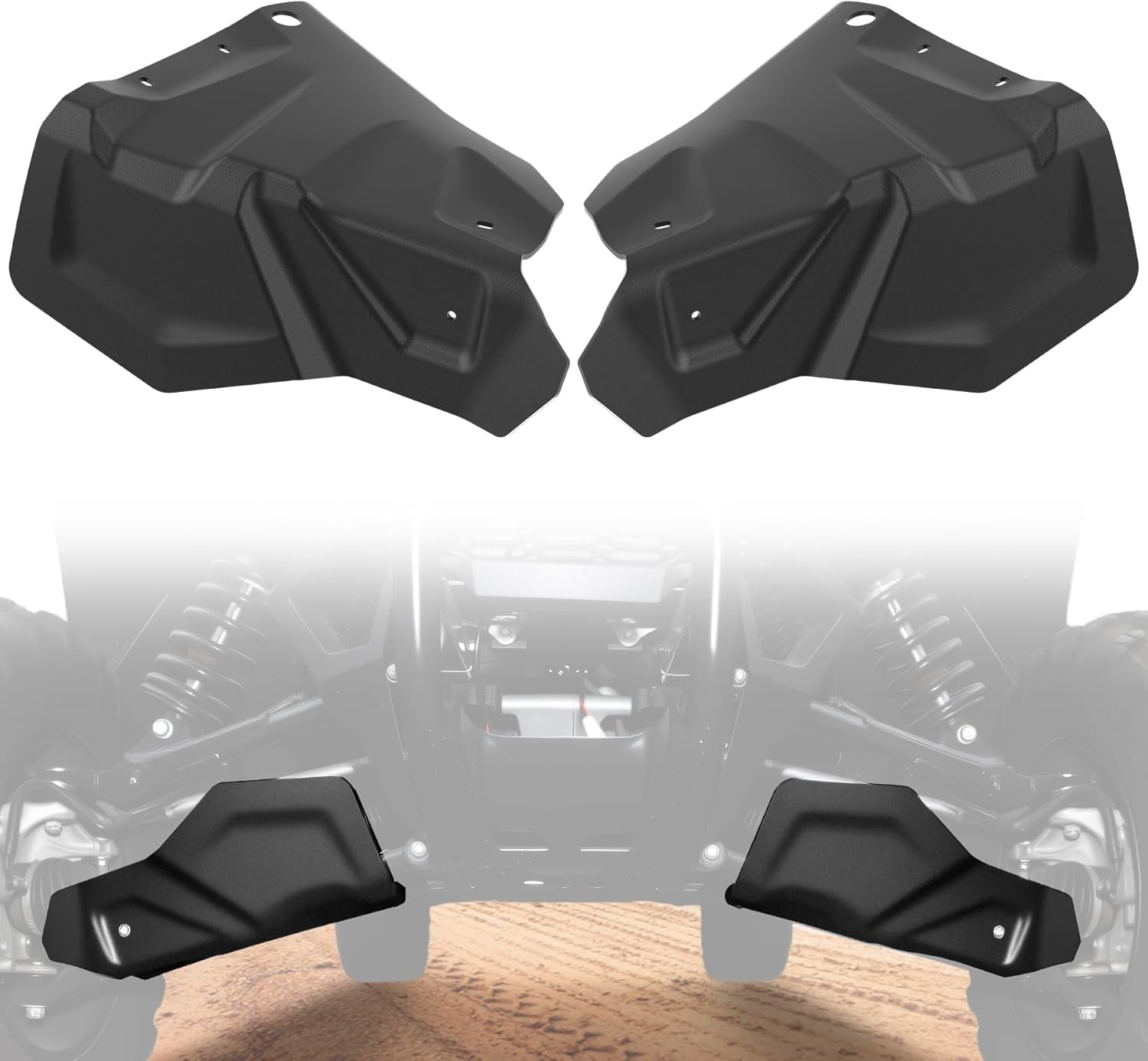 Front A-Arm Guards for Honda Talon 1000X 1000R Accessories (2019-2024), 1000X-4 (2020-2024), Durable Left & Right Armor Skid Plate Protector Kit for UTV Suspension, Replaces OEM #0SK10-HL6-A00 (2PCS)