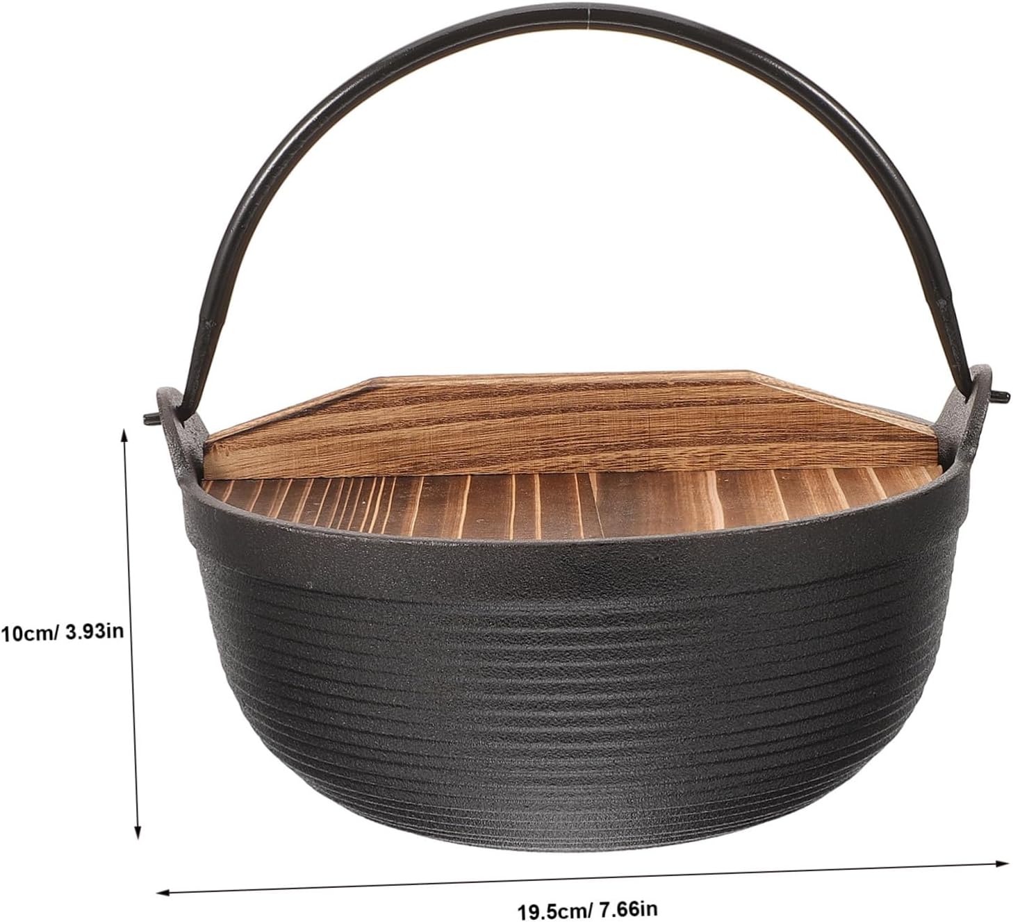 Toyvian Cooking Pots Lids Japanese Iron Sauce Pot Non-stick Pan for Camping Kitchenware