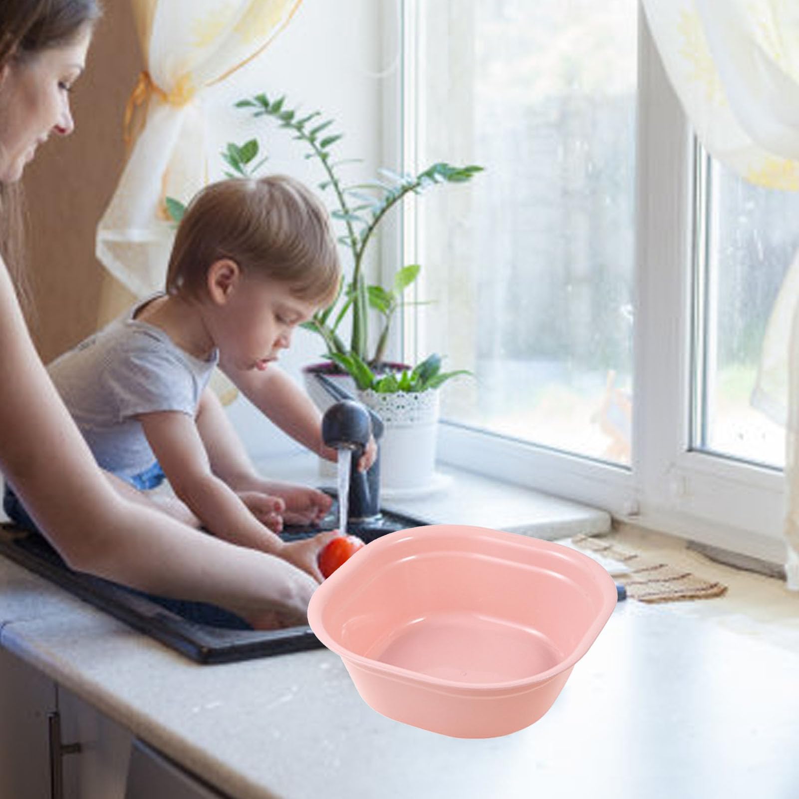 Wash Basins Small Thicken Rectangular Plastic Hospital Bedside Soaking Tub Portable Washbasin for Washing, Cleaning, Foot Bath