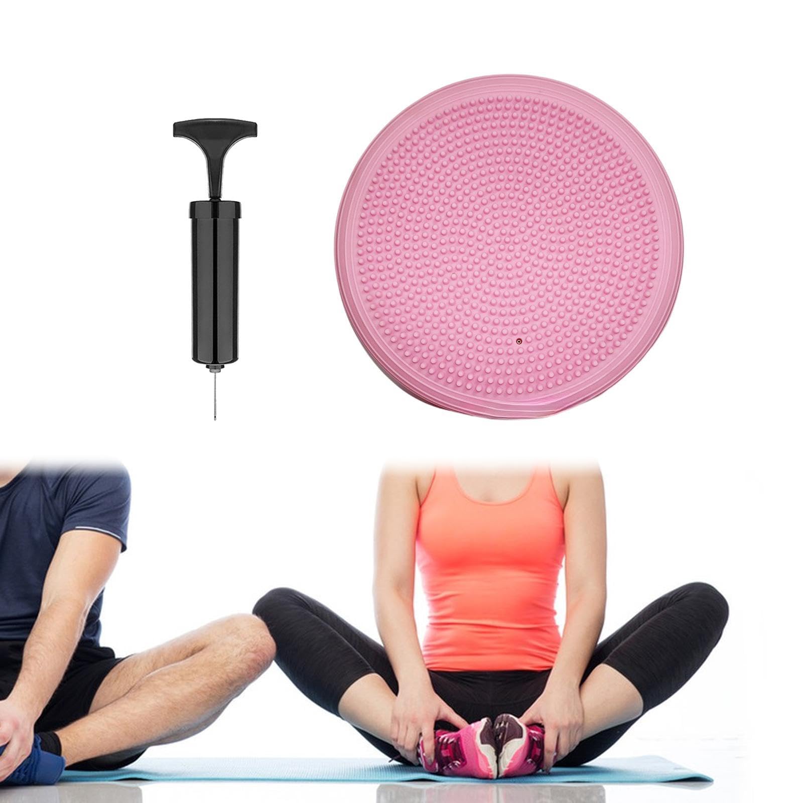Disco Sensorial Tapete de Equilibrio Cojín Inflable de Estabilidad PVC Grueso Doble Textura Adecuado para Aula Adultos Niños