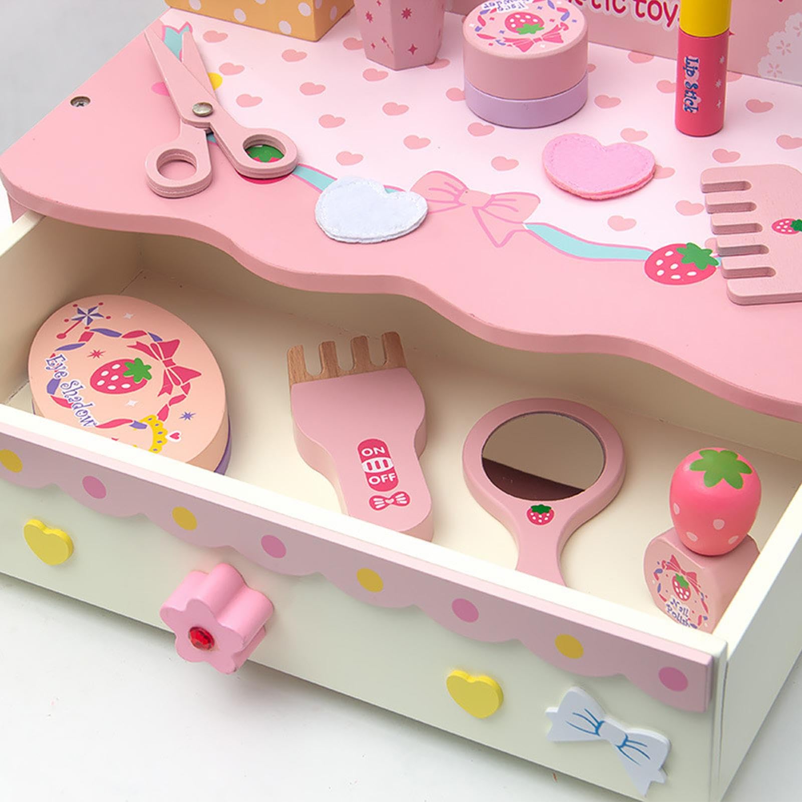Amazon | メ イ ク セ ッ ト お も ち ゃ 女 の 子 ド レ ッ サ ー 子
