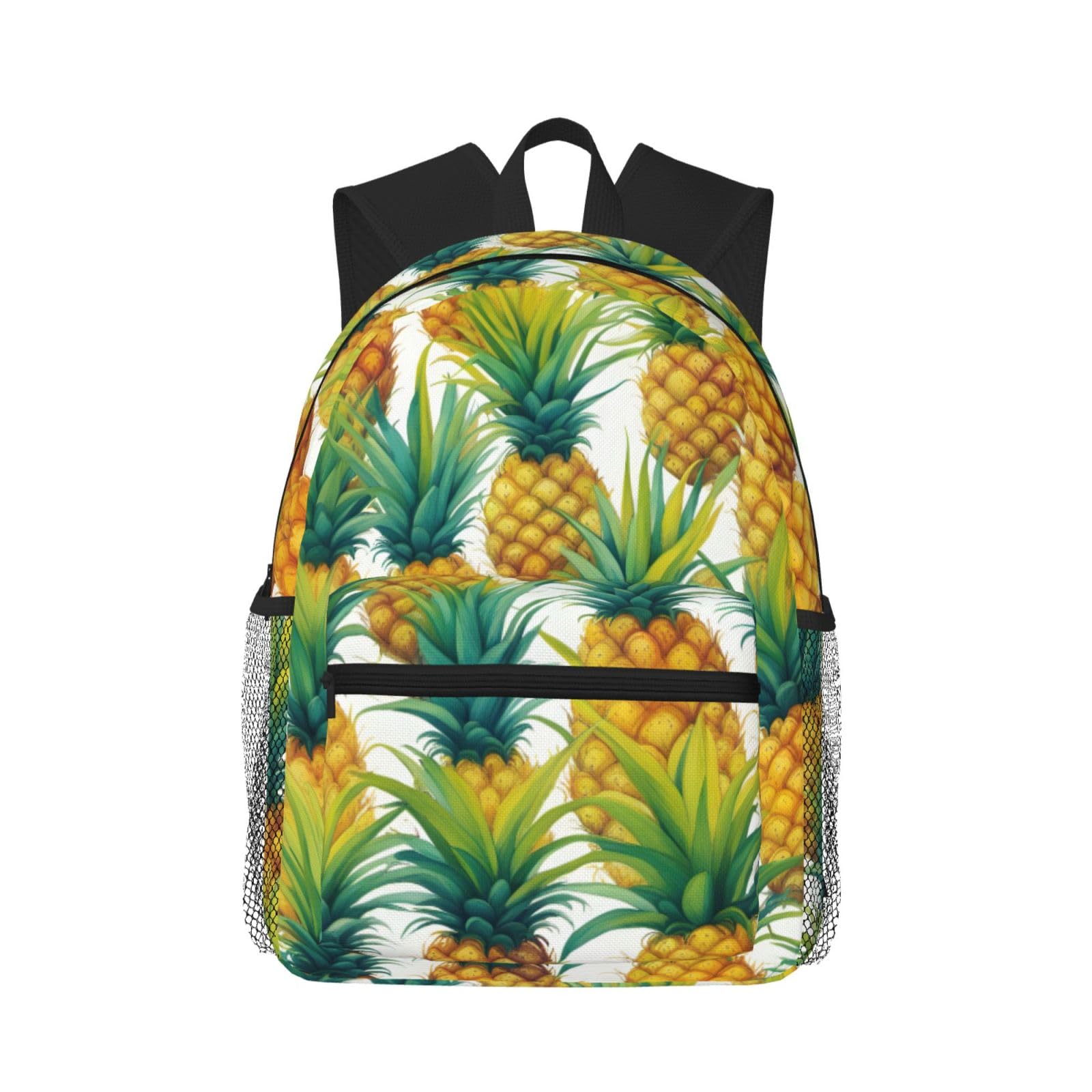 Sac à dos ananas exotique noir : le bagage polyvalent parfait - 8