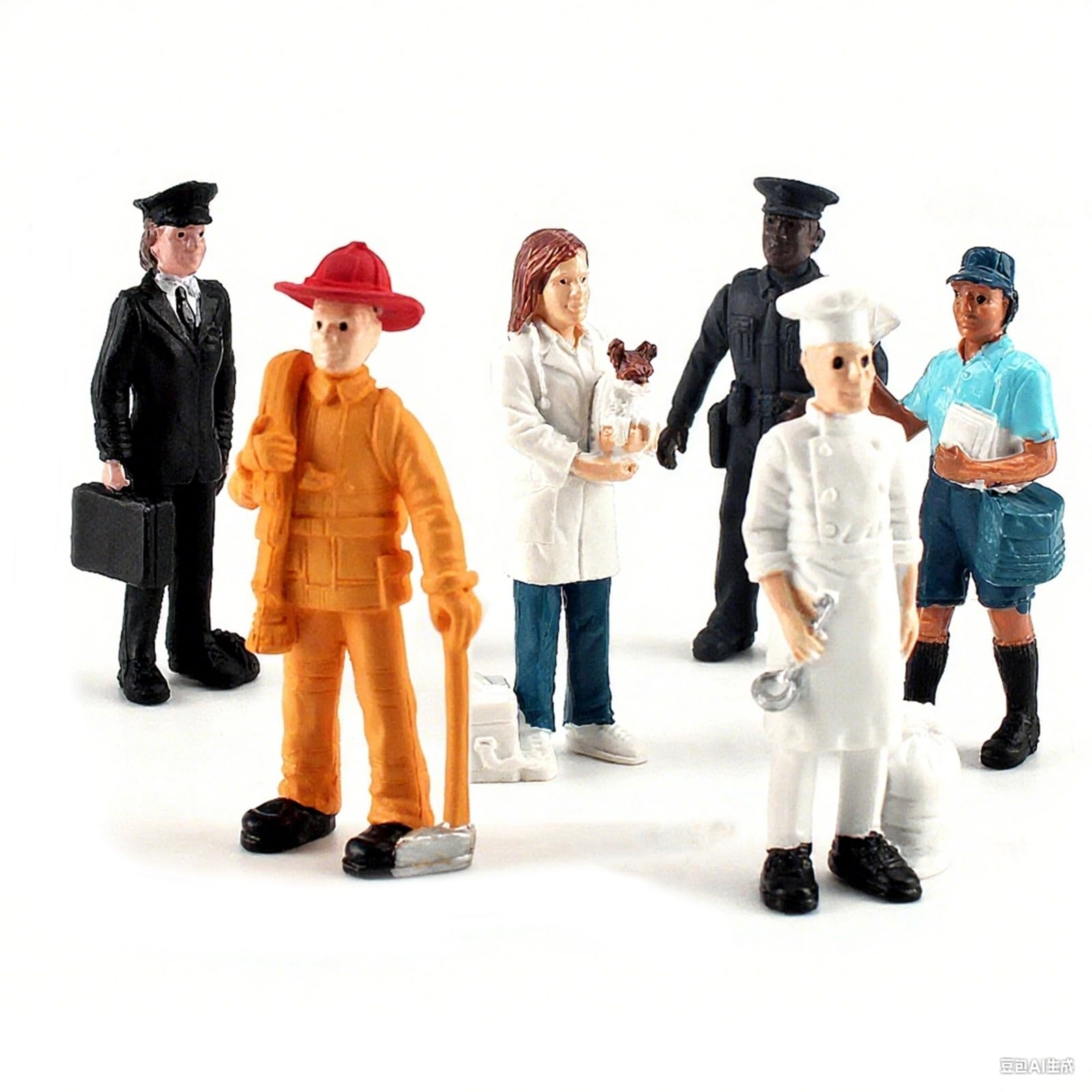 1Inch Mini Working People Figurines Toy Playset Individually Hand-Painted Mini People Action Figures Realistic People Figurine Model Toy for Kids
