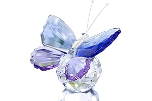 H&D Crystal Cut Butterfly Animal Ornament for Home Decor