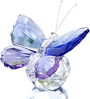 H&D Hyaline & Dora K9 Crystal Butterfly Figurine - Shiny Suncatcher Ornament for Home Office Decor & Gifts