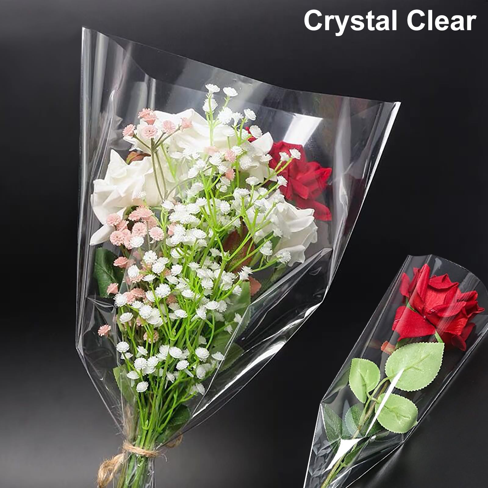 Rouleau Cellophane Transparent 86 Cm X 30 M - Film Emballage Cadeau Fleurs Mariage Pâques Noël Ultra Clair