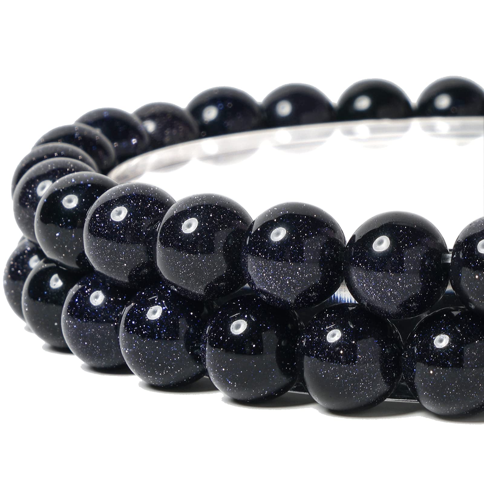 Natural Blue Sandstone Round Beads 6mm 60Pcs for DIY Jewelry Making