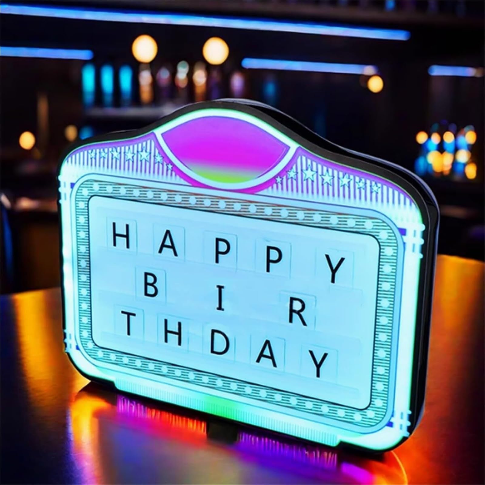 Cartel de servicio VIP de botellas,Presentador de botellas con letras LED,Carteles de servicio de botellas para discotecas con cambio de color,Letras personalizadas desplazables