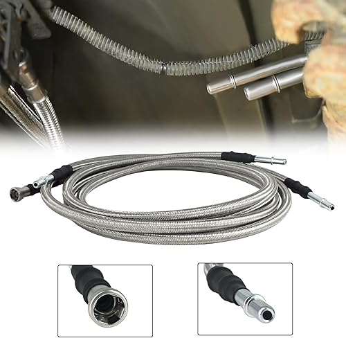 Miniatura 3 de La línea de combustible trenzada de acero inoxidable flexible se adapta a modelos seleccionados de Chevy y GMC que reemplaza 819-846