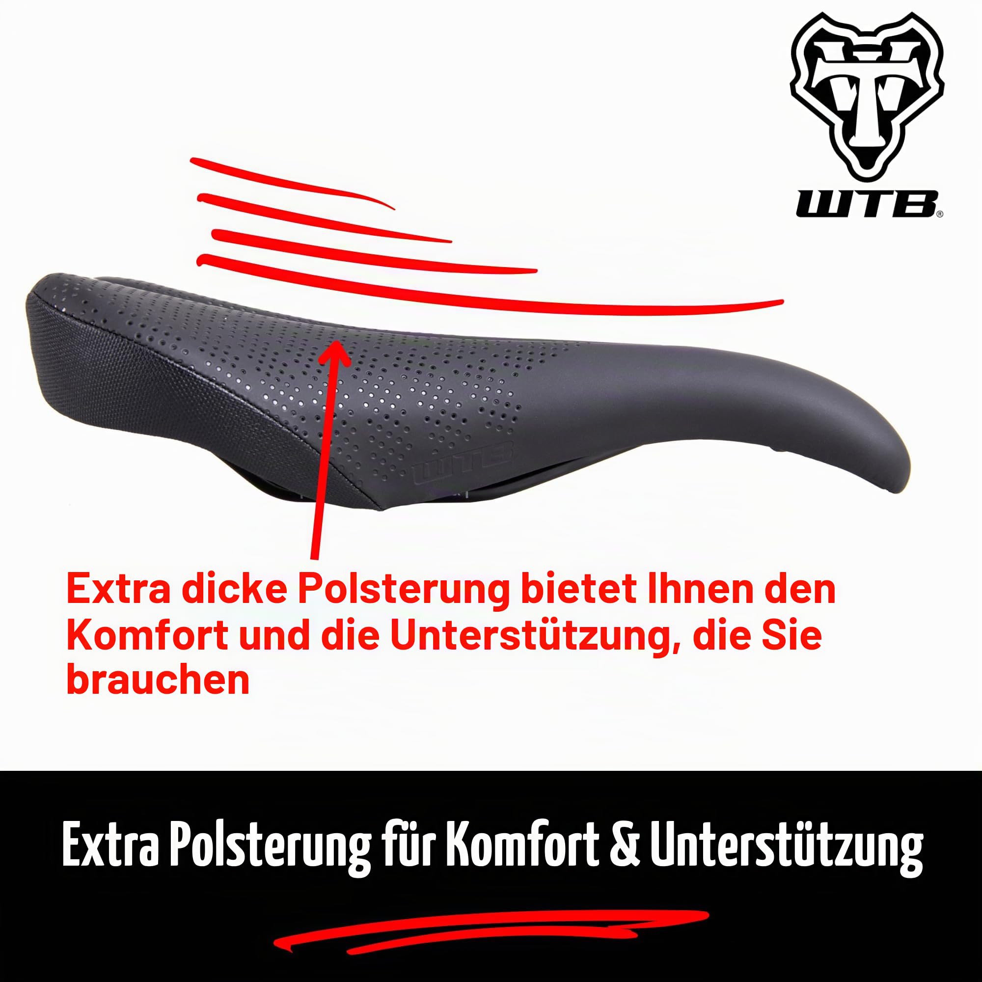 Pure Medium Steel Black Saddle Sport & Freizeit