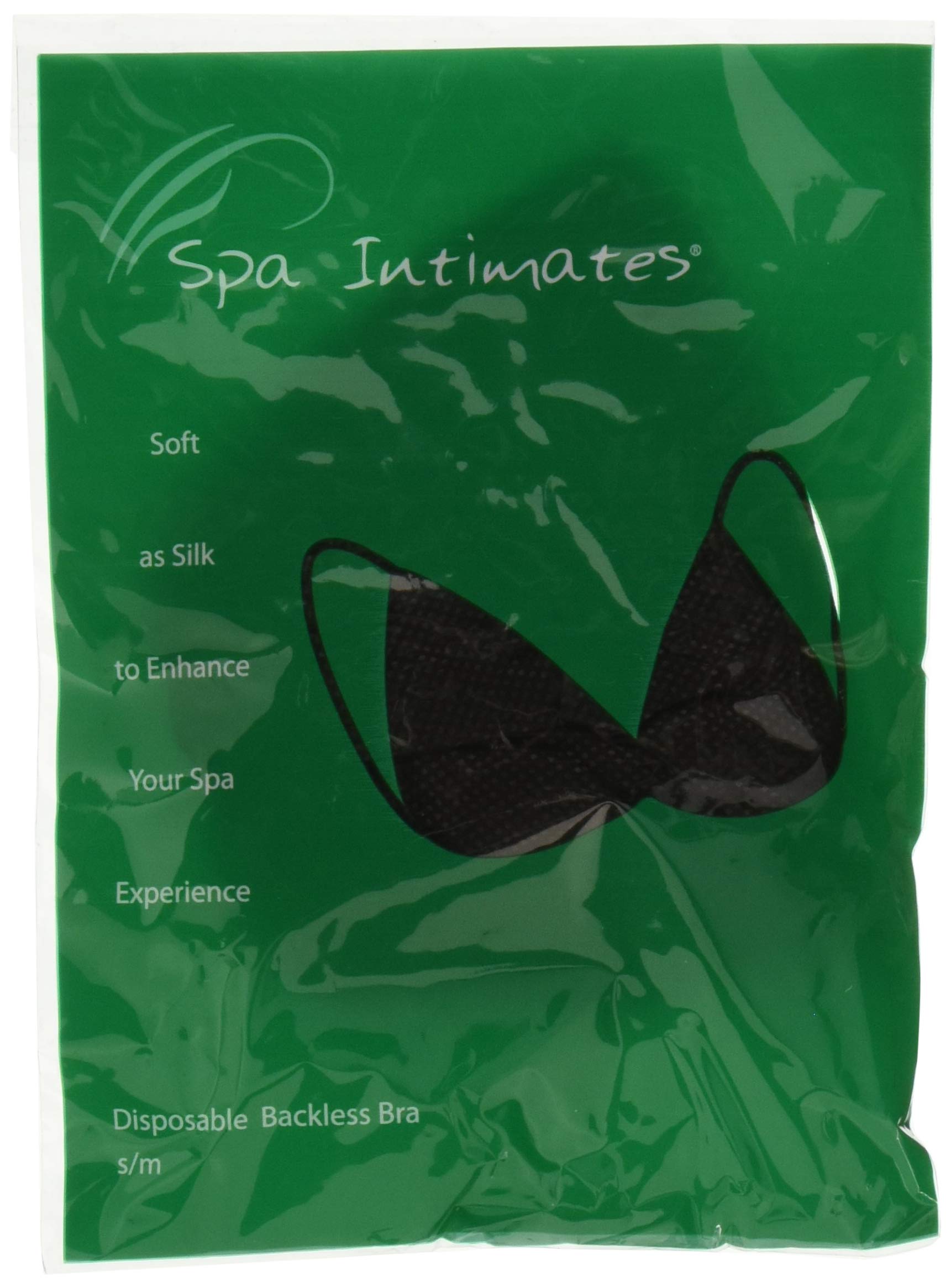 Spa Intimates Black Disposable Backless Bra for Spa Treatments - Spa