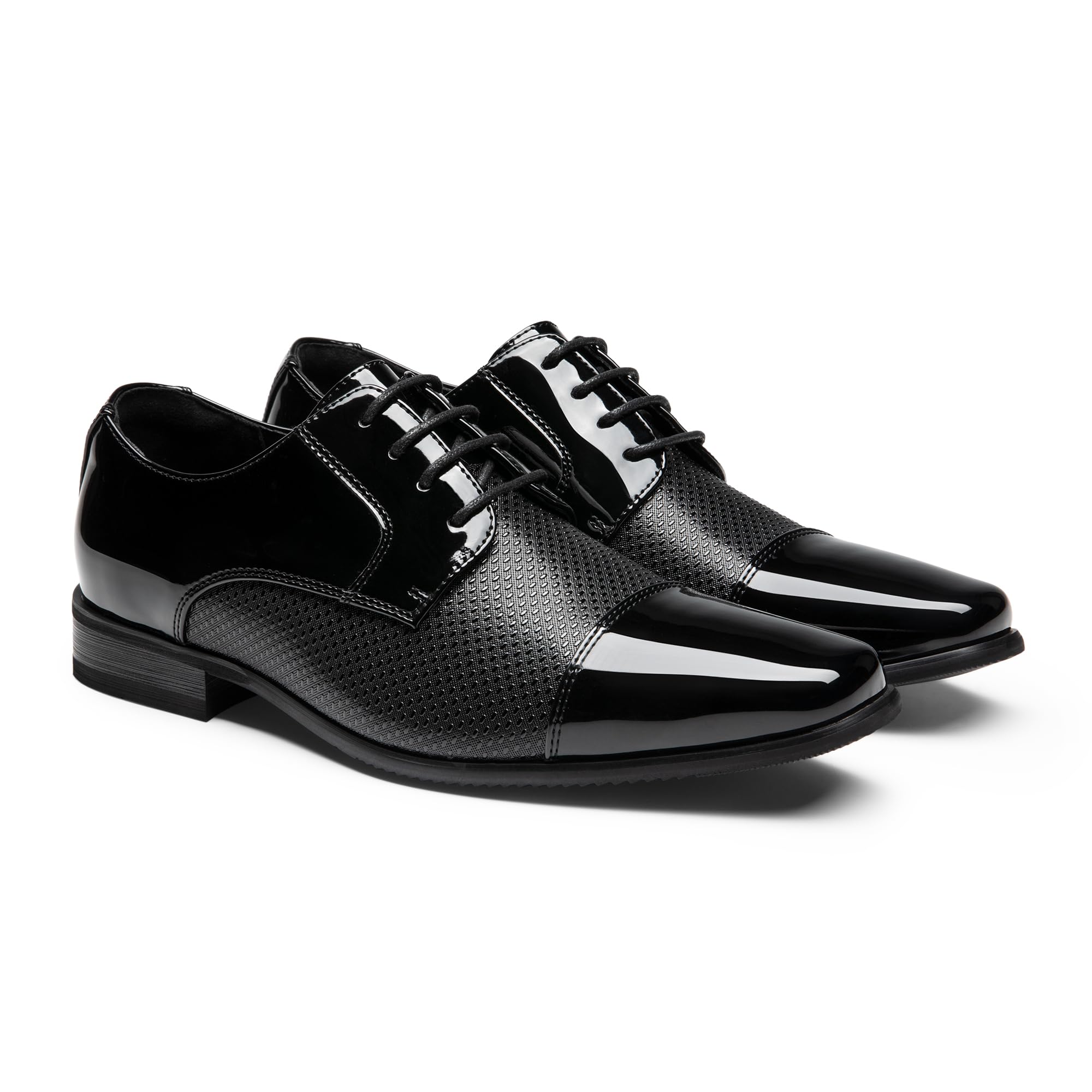 Bruno Marc Men's Patent Tuxedo Dress Shoes Classic Lace-up Formal Oxfords