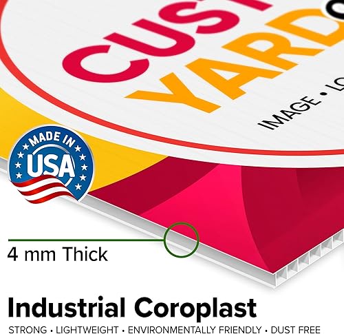 Miniatura 3 de Custom Yard Sign, Double Sided Lawn Sign - 2 Pack,18x24 Inches, Personalize with Text and Logo For Business, Yard or Garage Sale, Home or Office,