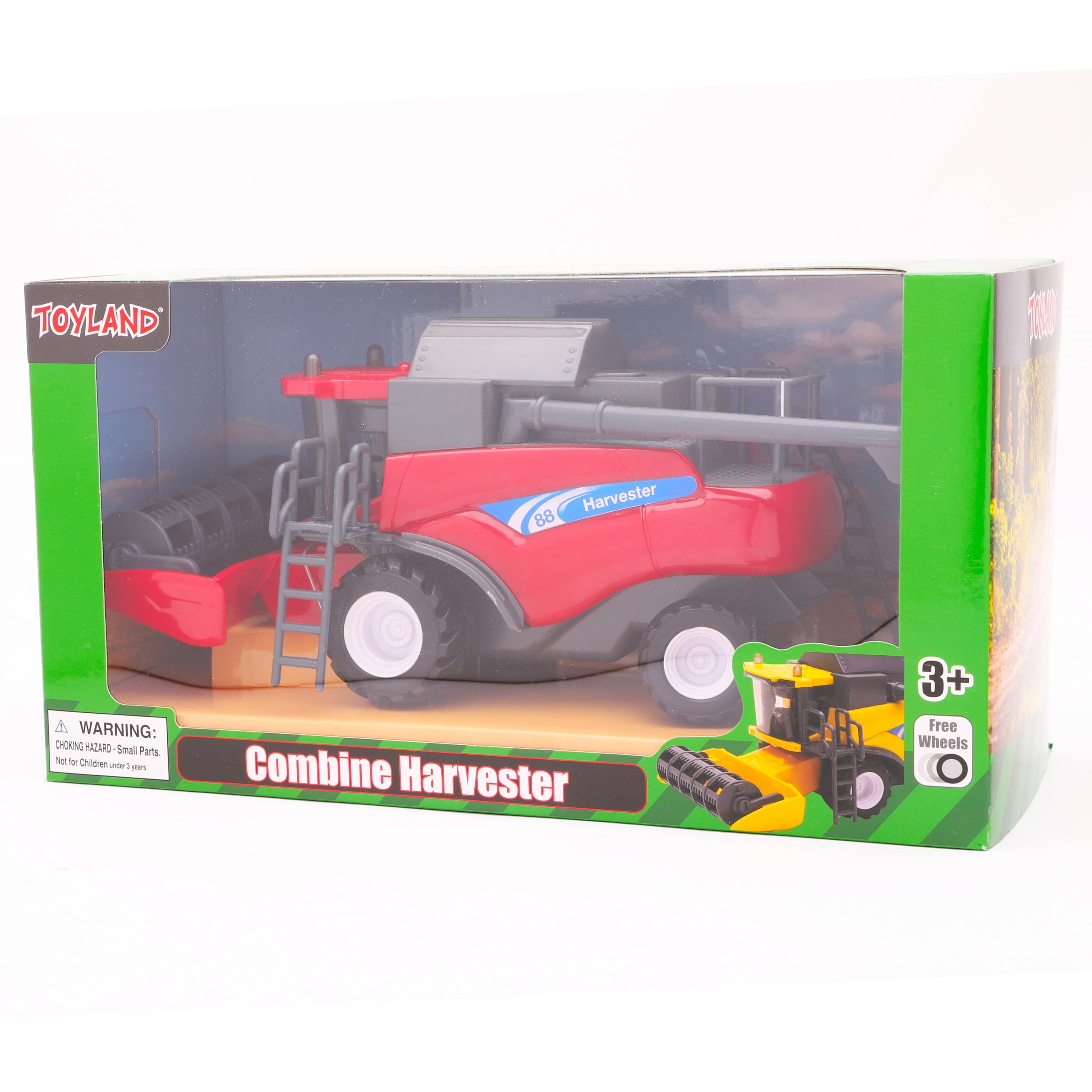 Toyland® 1:32 Scale Friction Powered Red Combine Harvester Toy Vehicle - Farm Toys - 25cm x 11cm (9.8" x 4.3") - Image 2