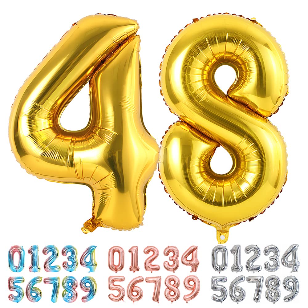 Foil Globo Número 5 Azul 40" (101cm), Inflable Helio o aire, Gigante Numeros 0-9, 10-19, 20-29, 30-100, Grande Globos Decoración para La Boda Aniversario y Cumpleaños Fiestas — view 668