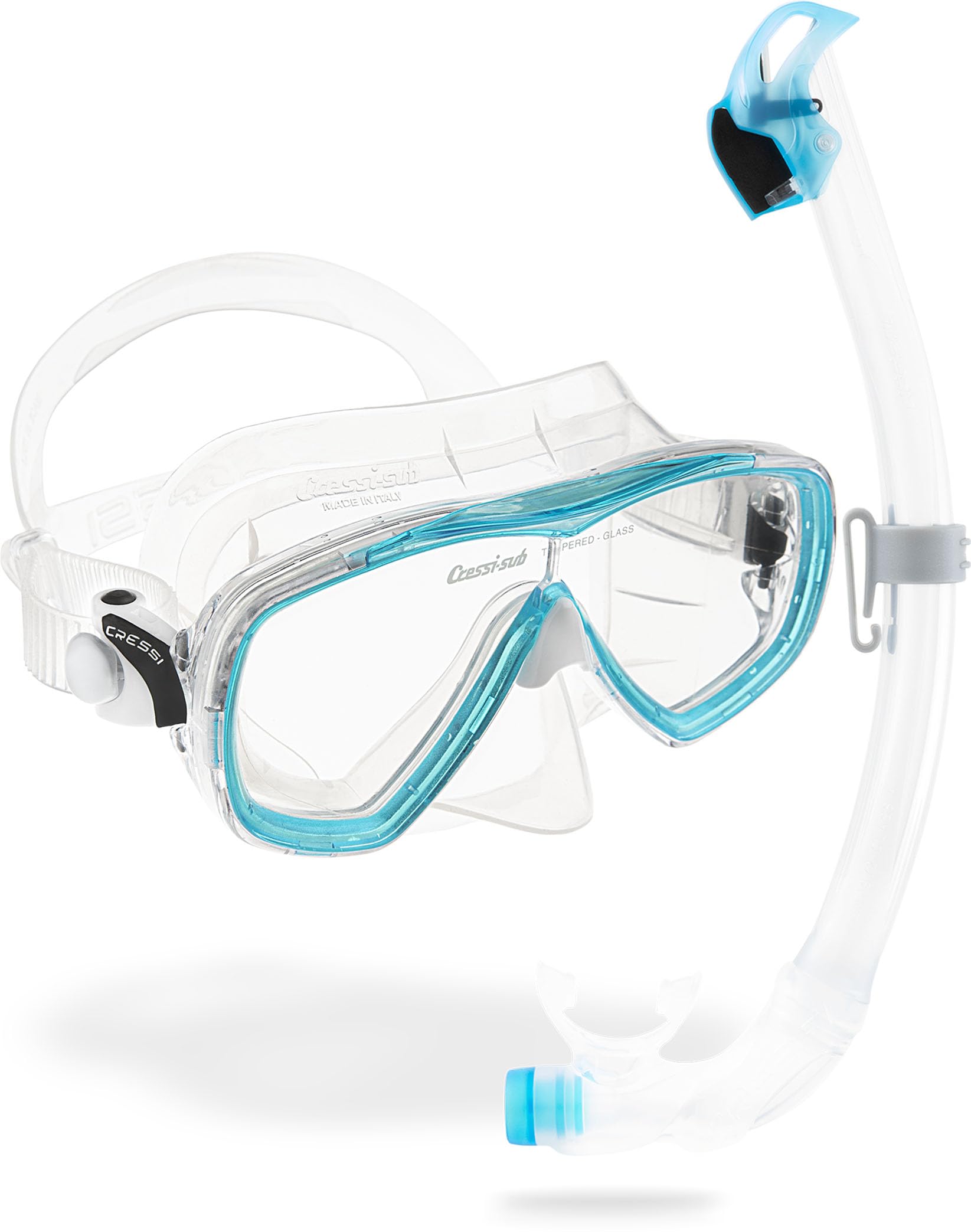 CRESSI Estrella + Seal Dry Combo - Ensemble Combo pour Adultes Masque Estrella et Innovant Tuba Seal Dry Parfait pour la Plongée et Snorkeling, Taille Unique