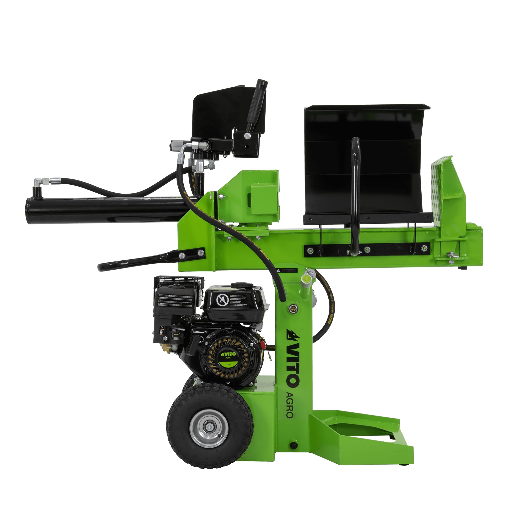 VITO Garden Benzin Holzspalter 12t mit 3 Arbeitspositionen, leistungsstarker 4T-Verbrennungsmotor mit 7 PS / 5200W, EURO 5 max - VIRLG12 Holzspalter 12 tonnen vertikal, horizontal, diagonal