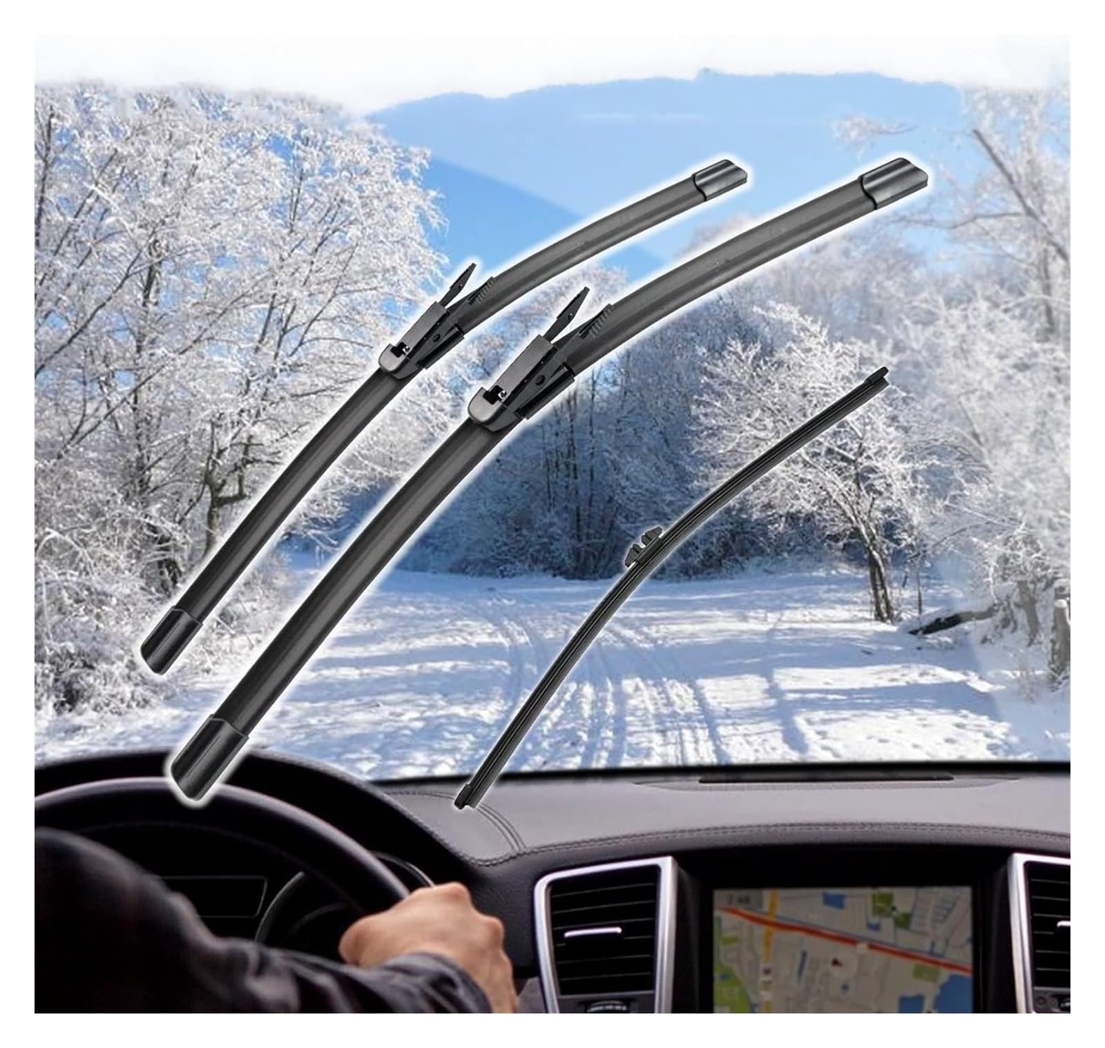 Tergilunotto Automobilistico per F&ORD per Edge MK2 per Endura 2015-2019 Spazzole Tergicristallo Auto Spazzole Anteriori Posteriori Spazzole Accessori 28 "+ 28" + 15"
