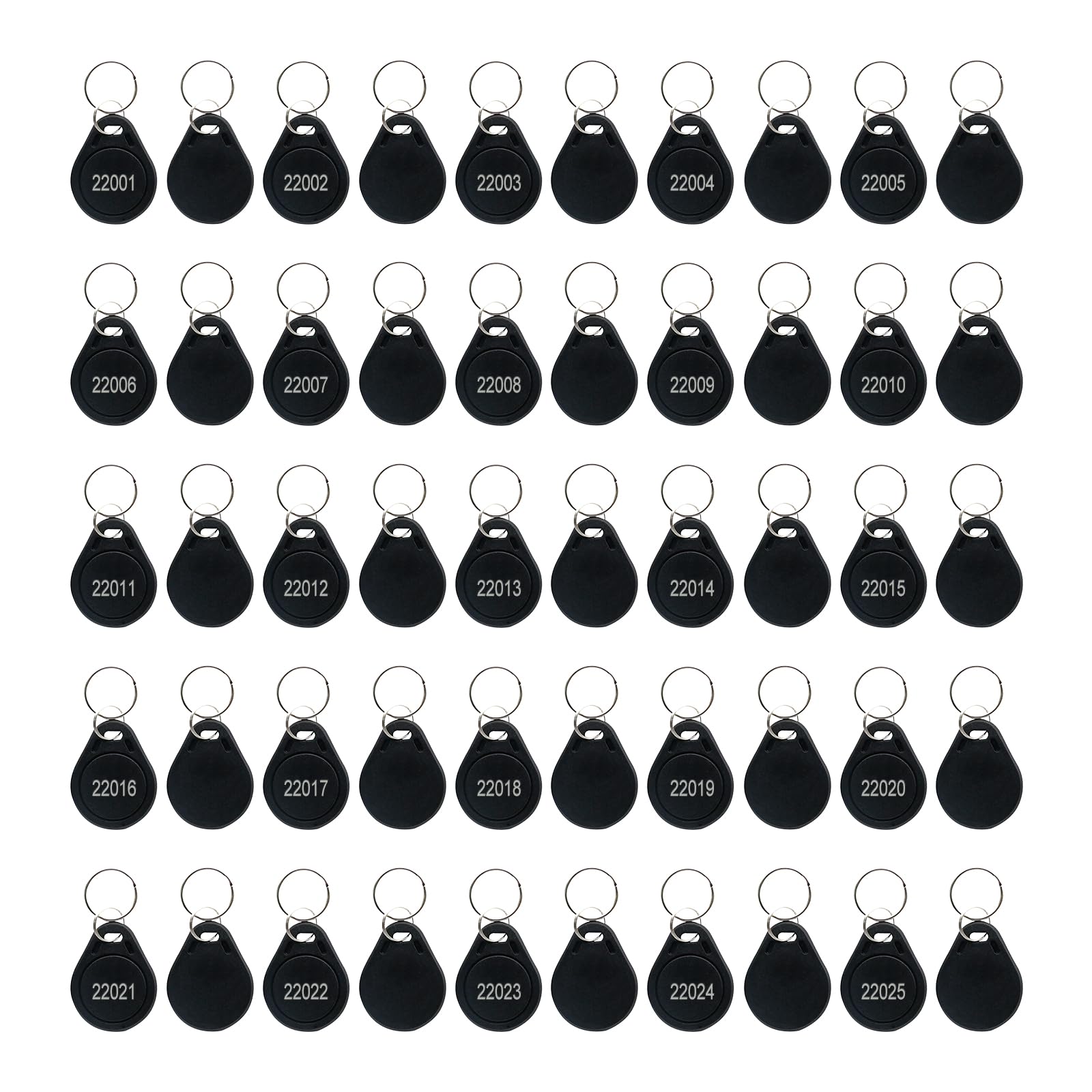 Aepiraza 26 Bit Proximity Key Fobs Weigand Prox Keyfobs, Black Thin 26 Bit Proximity Key Fobs Compatable with ISOProx 1346 1386 1326 H10301 Format Readers (100Pcs)